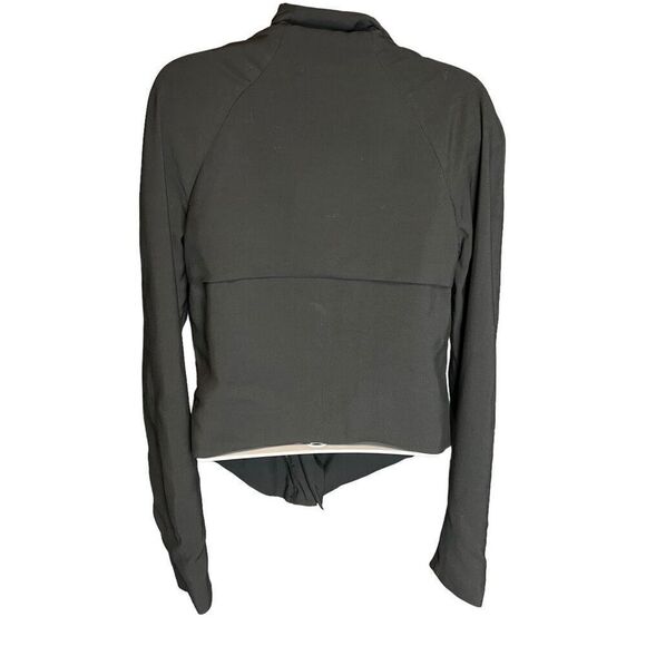 Helmut Lang Womens Asymmetrical Shawl Collar Moto Style Jacket Black Size Medium - Picture 4 of 11